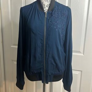 Sonoma Blue Black Embroidered Jacket M
